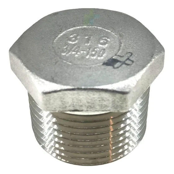 Conexión Tapón Hexagonal De 3/4 En Acero Inoxidable 316