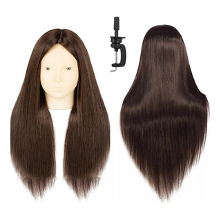 Cabeza De Maniquí Con 75% Cabello Real Humano De Práctica Cabeza De Maniquí Con 75% Cabello Real Humano De Práctica
