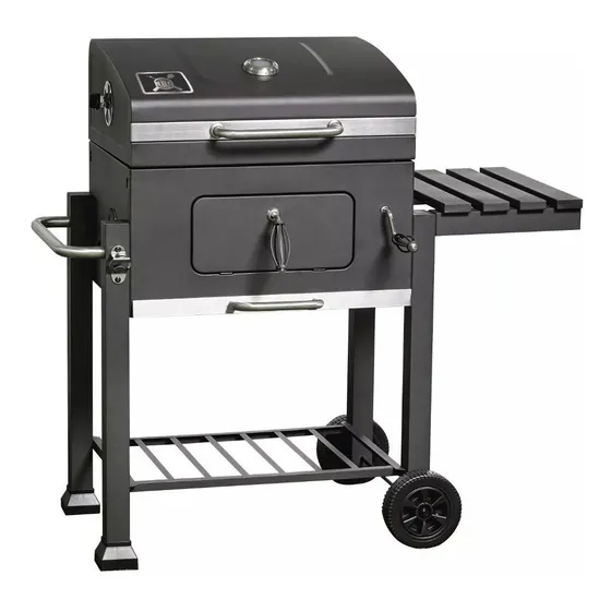 Parrilla Diseño Moderno Carbon O Leña Ruedas Balcón Terraza