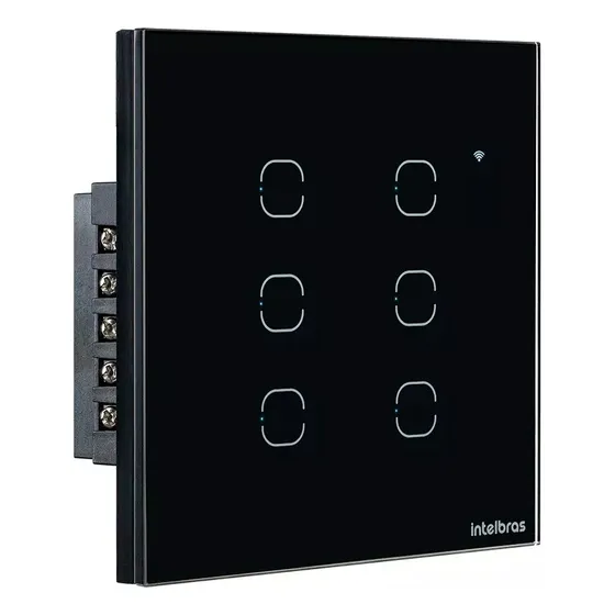 Interruptor Inteligente Wi-fi 6 Teclas Intelbras Ews 1006