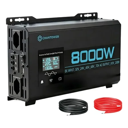 Inversor De Energia 12v 220v 8000w Onda Senoidal Pura