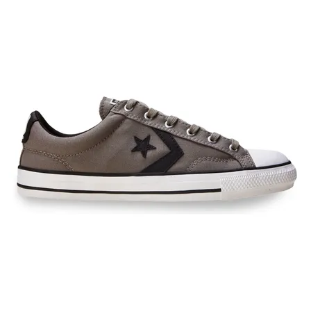 Tênis All Star Converse Player Curto Tecido Adulto Cinza 01/preto/branco Liso 39 Br