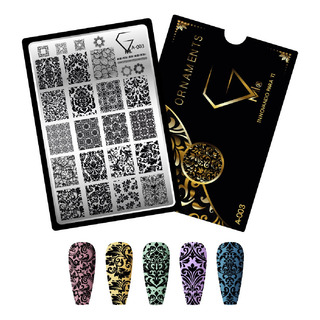 Placa Para Estampar Uñas Stamping Plate A-003 Ornaments Placa Para Estampar Uñas Stamping Plate A-003 Ornaments
