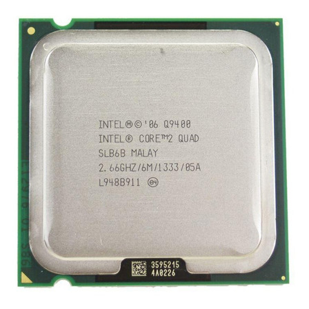 Processador Intel Core 2 Quad Q9400 BX80580Q9400 de 4 núcleos e  2.6GHz de frequência