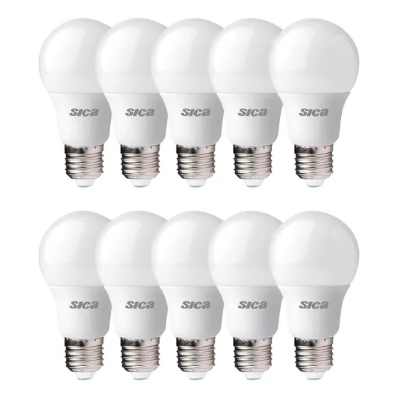 Lámpara Led Sica 9w Luz Cálido / Frío Pack X 10u Mm Luz Blanco frío