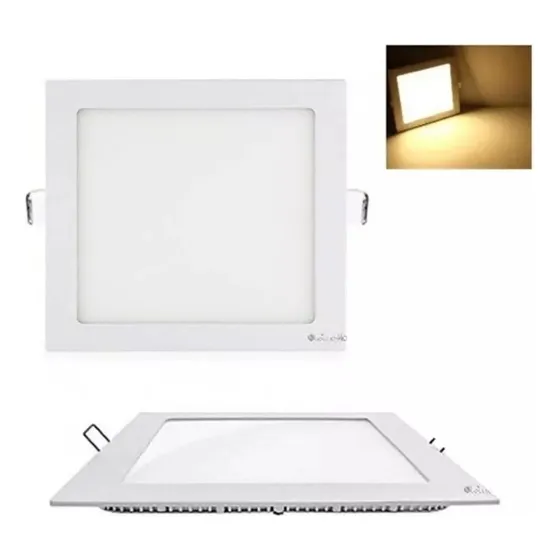 Foco Panel Led Cuadrado Embutido 25w Luz Calida
