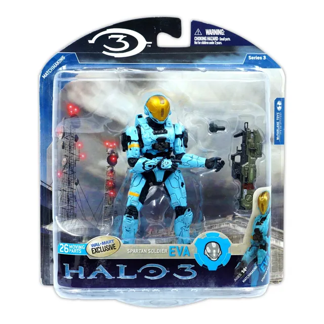 Mcfarlane Halo 3 Spartan Soldier Eva Cyan