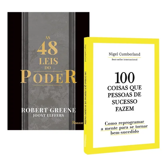 Kit 2livros, As 48 Leis Do Poder + 100 Coisas Que Pessoas De Sucesso Fazem, Clássico Sobre Como Multiplicar Riqueza E Solucionar Problemas Financeiros, Ed. Atualizada, Robert Greene, Nigel Cumberland