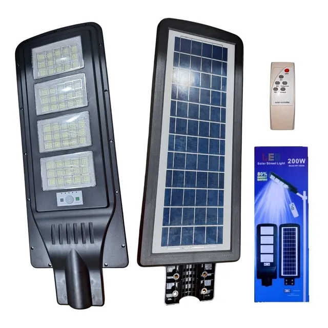 Reflector Solar 200w Con Base Cubull My-28200 Carcasa Negro