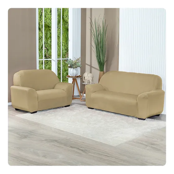 Capa De Sofa Lisa 2 E 3 Lugares Coladinha Barato