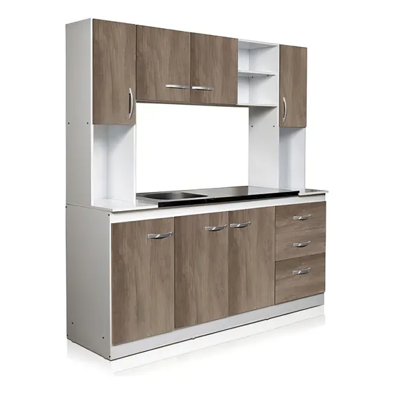 Mueble De Cocina Alacena + Bajomesada Organizador Modular Color Nebraska