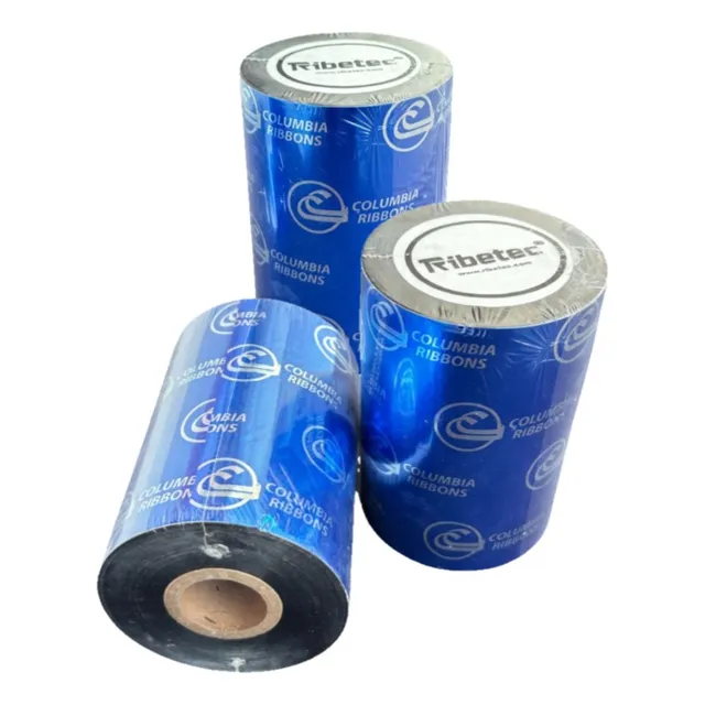 Kit 3 Pzas Ribbon De Resina 102x450 Mts Para Etiquetas Negro