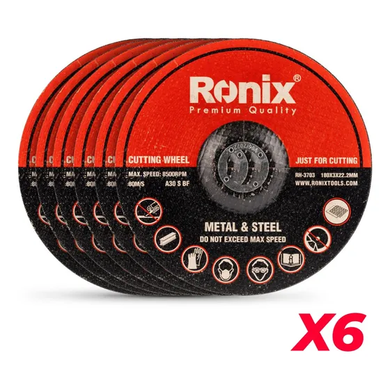 Discos De Corte 7 Pulgadas / 180mm (pack) Ronix Para Esmeril