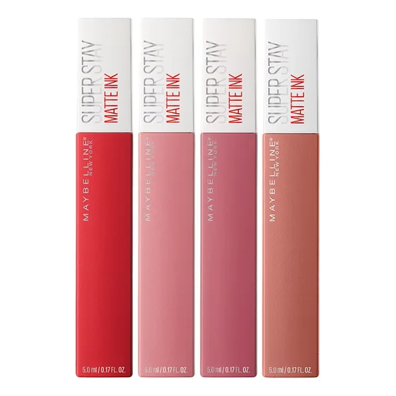 Pack 4 Labiales Maybelline Matte Ink