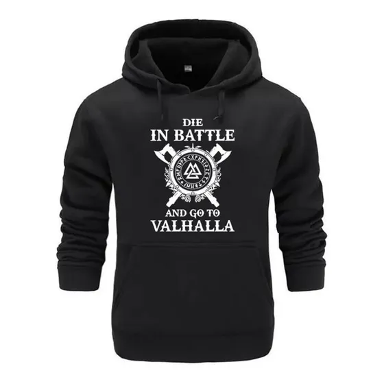 Blusa Moletom Serie Vikings Valhalla Capuz E Bolso