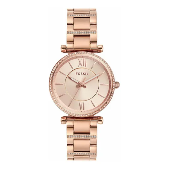 Reloj Fossil Carlie Para Mujeres, Pulsera De Acero Inox