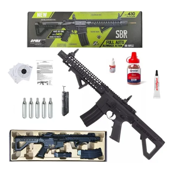 Crosman Rifle Dpms Sbr Full-auto .177 Co2 Kit 4pz Xchws C