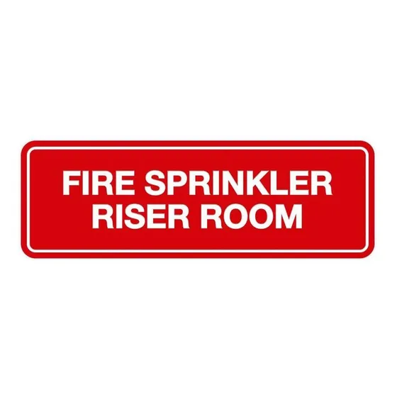 Señal Para Habitacion Aspersor Incendio Rojo
