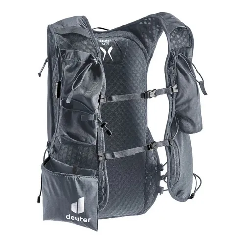 Mochila de hidratación Deuter Ascender Trail Marathon Running de 7 litros, color negro