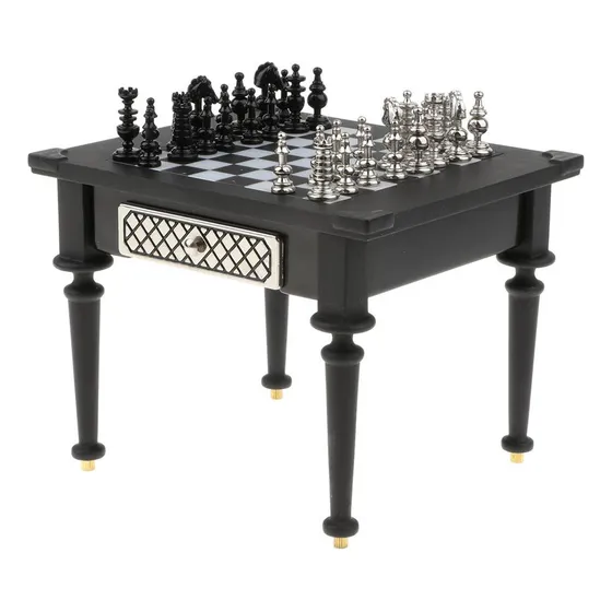 1:10 Juego De Mesa Ajedrez International En Miniatura