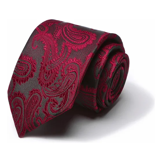 Corbata Hombres Diseño Decorativo Boda De Moda Festivos Color Rojo Largo 1.48 M