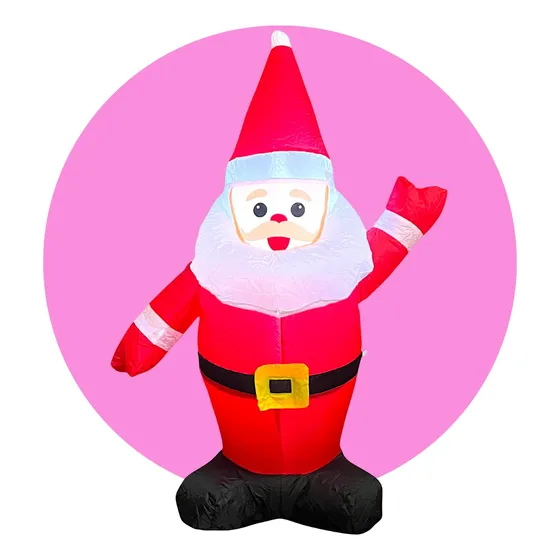 Papai Noel Inflável C/luz Led Decoração Natal Bivolt 1,00m