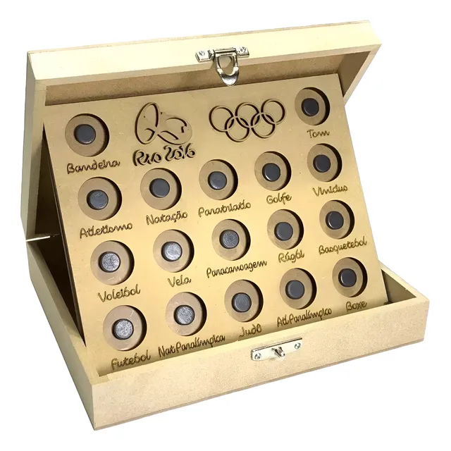 Expositor De Moedas - Olimpiadas 2016 -  Com Caixa