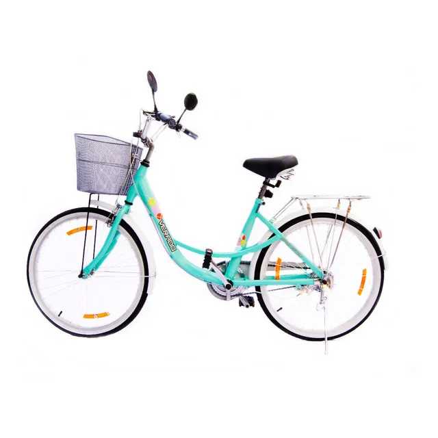 Bicicleta Niña Dama Verado Rodado 24 Canasto Parrilla Timbre
