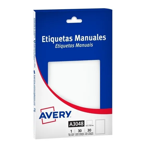 Etiquetas Manuales Multiuso Blancas A Elección Avery