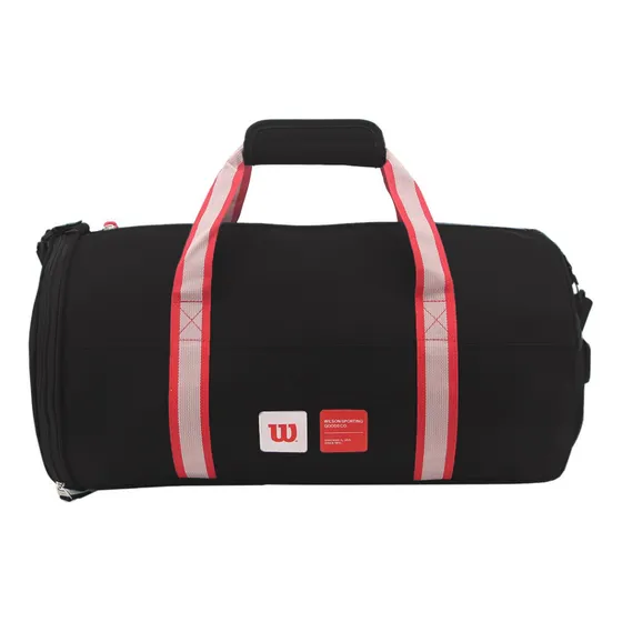Bolso Wilson Deportivo De Viaje Gimnasio Entrenamiento Urbano Reforzado Hombre Mujer Color Negro