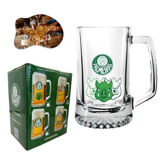 Caneca Chopp Cerveja Personalizada 345ml Palmeiras Porco