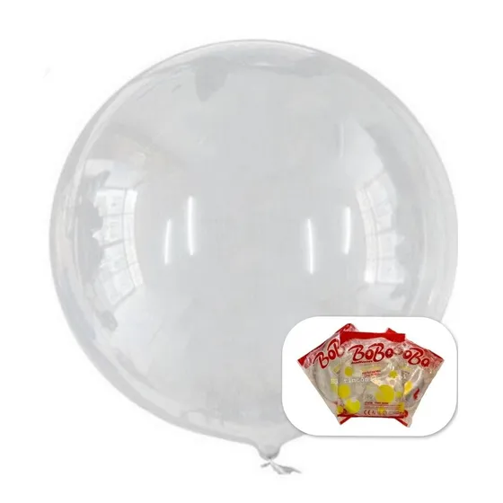 50 Globos Burbuja Bobo 18 Pul/ 45cm Transparente Pvc Mayoreo