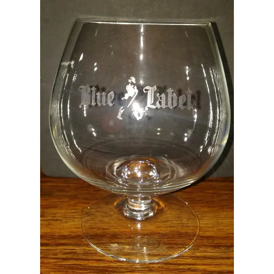 Copa De Brandy Cristal Sello Blue Label Para Coleccionistas