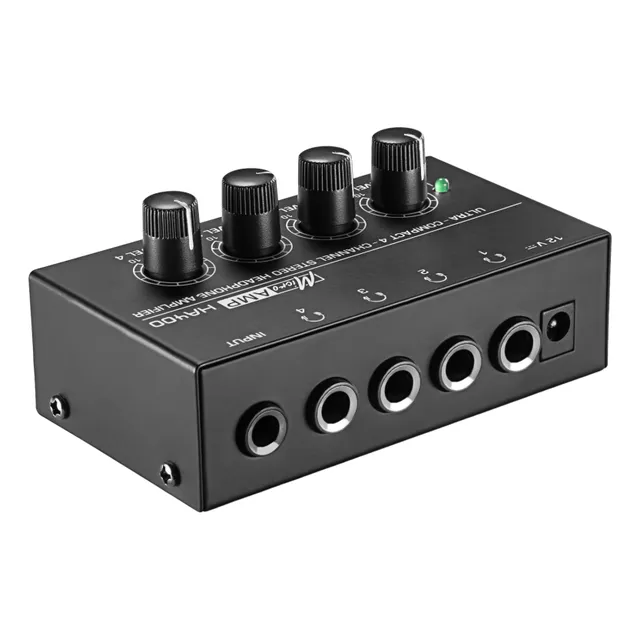  Amplificador De Audífonos Ha400 Pequeño Estéreo De 4 Canale