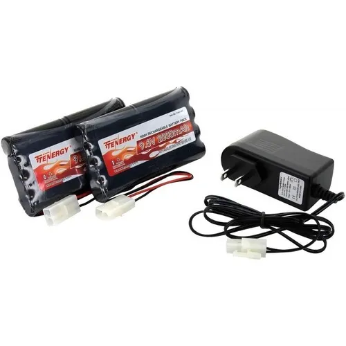 Kit Baterías Con Cargador 9.6v 2000mah Con Conector Tamiya