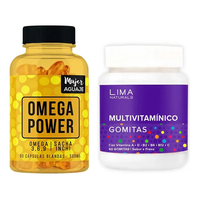 Omega Power + Gomitas Adulto Multivitamínico 60 Unidades Lim