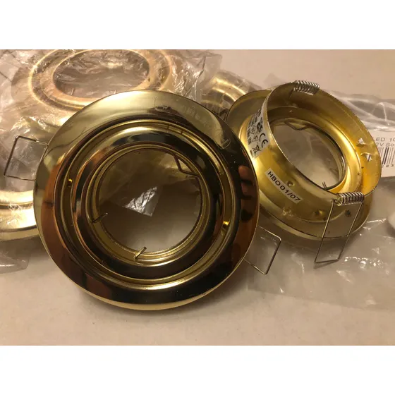 Ojo De Buey Dorado Con Angulo Ajustable Gu5.3/mr16