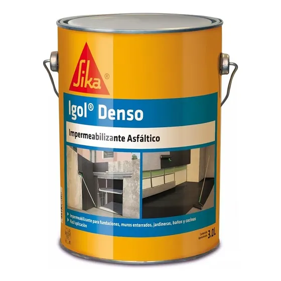 Igol Denso Impermeabilizante Asfáltico Negro 3 Lts
