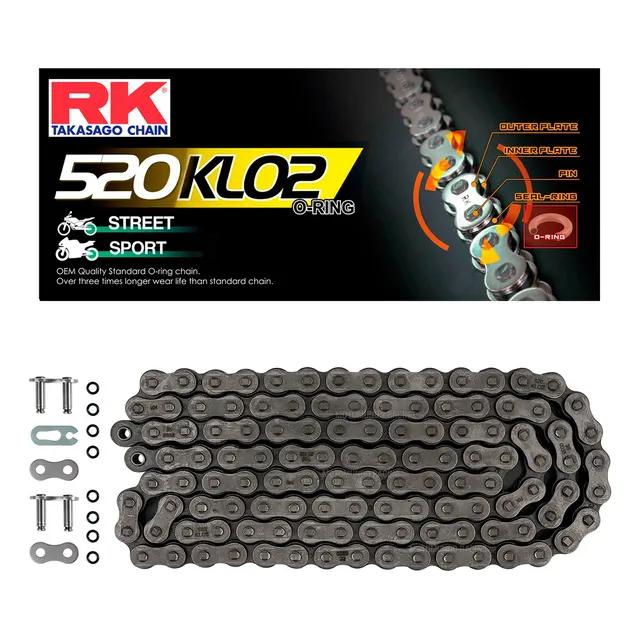 Cadena Rk 520 X 120 Para Bajaj Dominar 400 250 Con Oring