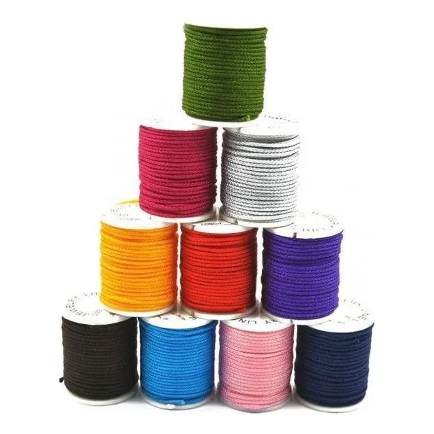 10 Rollos De Hilo De Macrame De Nylon Del Cordón De Anudado