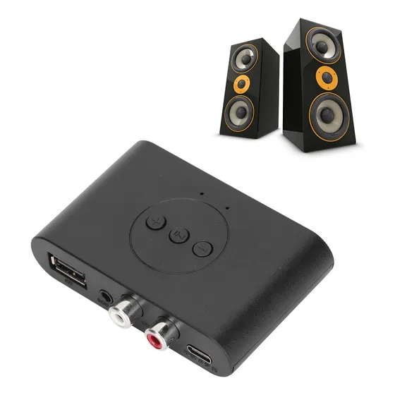 Receptor De Bluetooth 5.3 Con Rca Cable Plus 3.5mm Usb Ima
