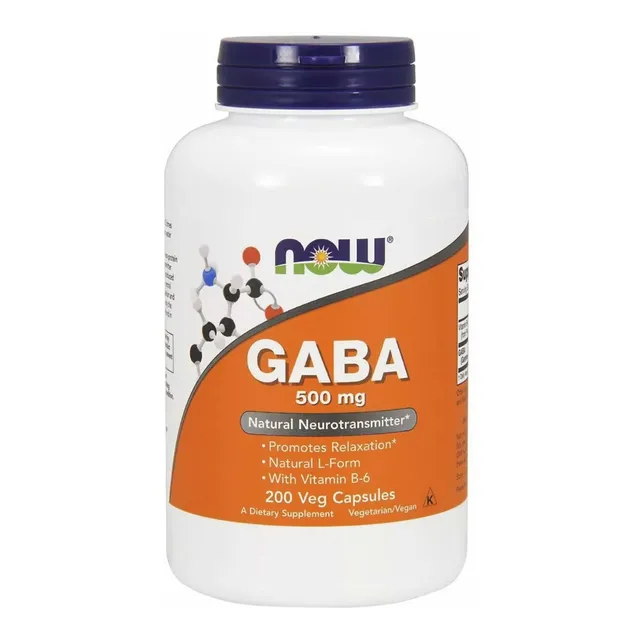 Now Gaba  500mg Neurotransmitter Support 200 Cápsulas
