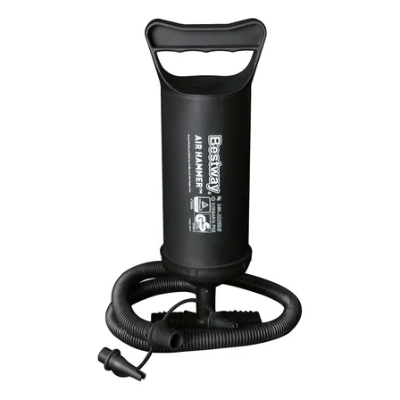 Inflador manual portátil Bestway 62002 para camping color negro 4psi
