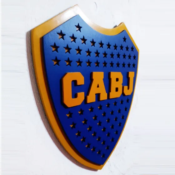 Escudo Boca Jrs. | Cuadro Madera Calada | Escudos Deportivos