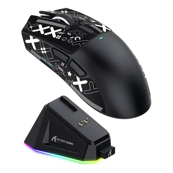 Mouse Para Jogos Sem Fio Attack Shark X11 59g Com Fita Adesi