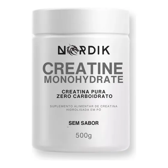 Creatina Monohidratada Pura 500g Nordik Sabor Natural