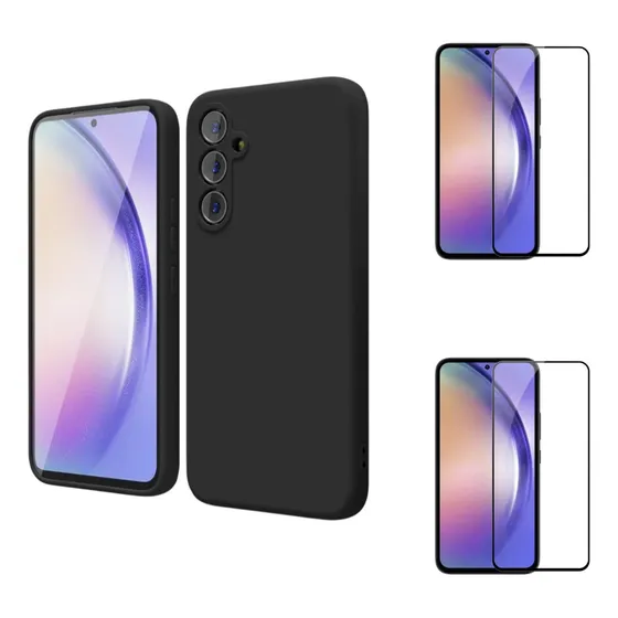 Case Funda Soft Premium Negro Para Samsung A54 + 2 Micas