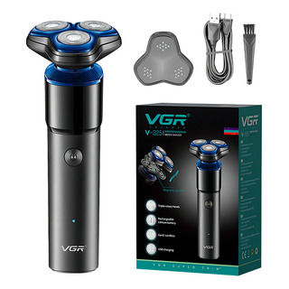 Afeitadora Eléctrica Hombre Shaver Vgr V-325 Recargable Color Negro Y Azul Afeitadora Eléctrica Hombre Shaver Vgr V-325 Recargable Color Negro Y Azul
