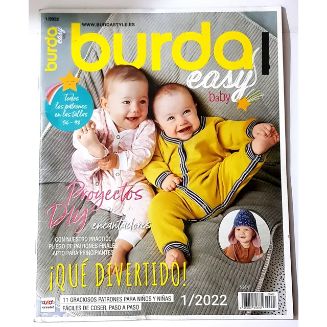 Revista Burda Easy Bebé Enero 2022,muchos Patrones,74 Pag.