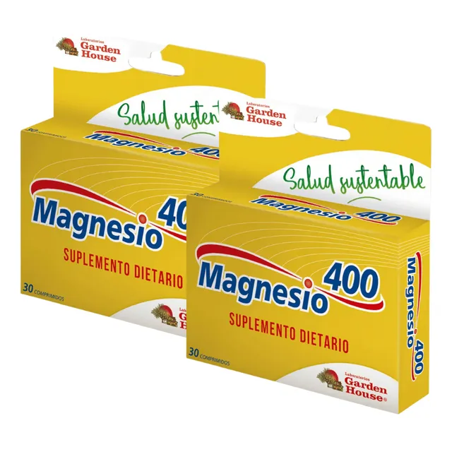 Garden House Magnesio 400 (x30 Comprimidos) Combo X 2 
